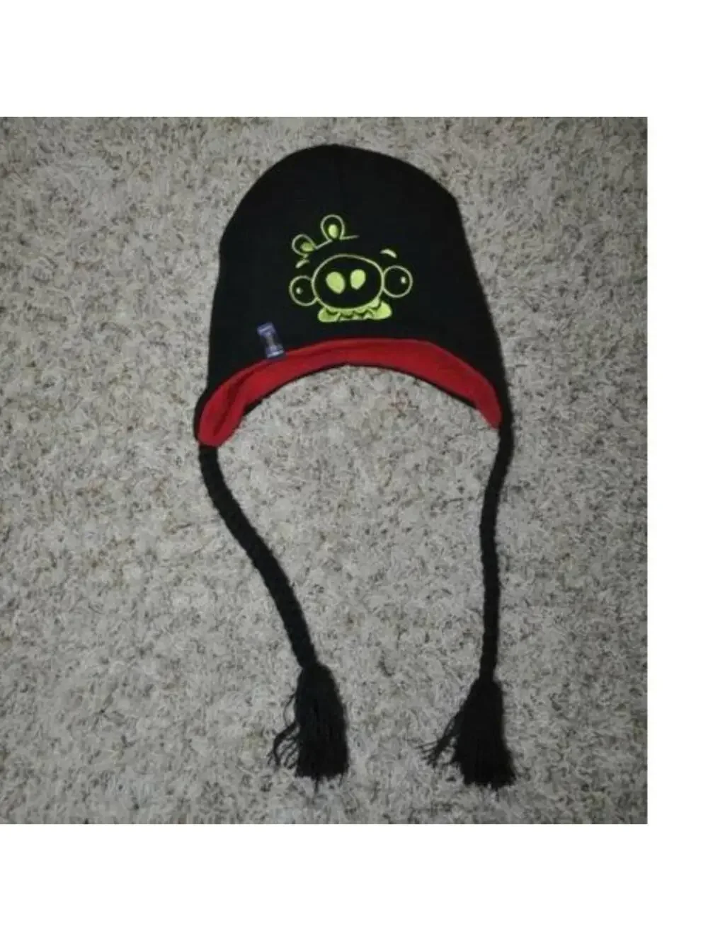 Kids Winter Beanie Angry Birds Trapper Hat Reversible Laplander Red Acrylic
